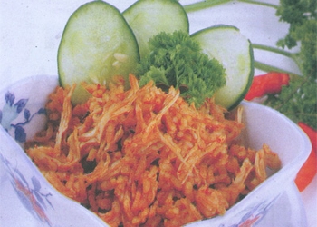 Nasi Ayam Suwir Bumbu Rujak