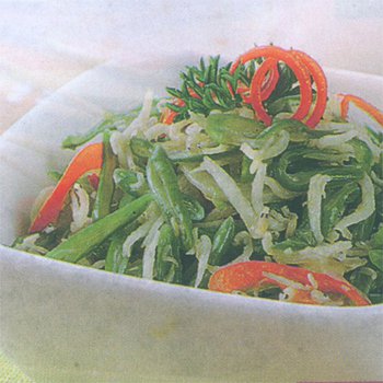 Tumis Buncis Teri Nasi