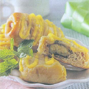 Roti Moka Pisang Vla Vanila Roti Moka Pisang Vla Vanila