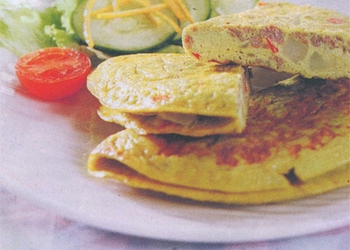 Omelet Kari Telur Bebek