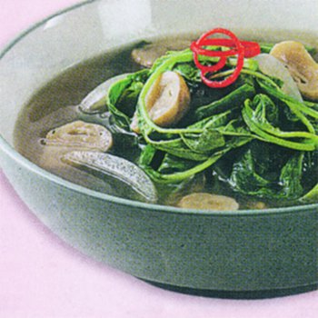 Sup Bayam Jamur Merang