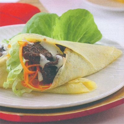 Crepe Isi Daging Saus Keju Crepe Isi Daging Saus Keju