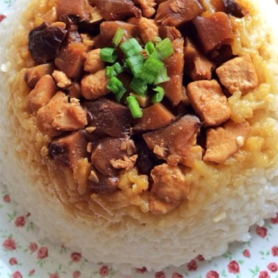 Nasi Tim Ayam Jamur Nasi Tim Ayam Jamur