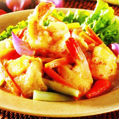 Udang Goreng Acar Kuning