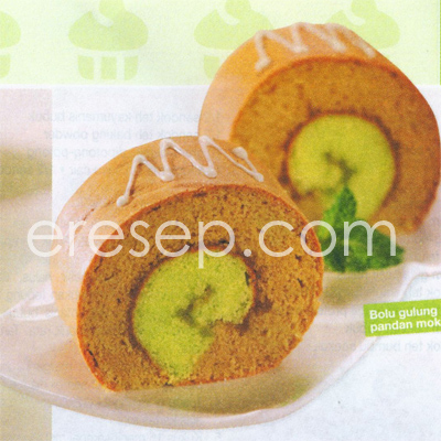 Bolu Gulung Pandan Moka Bolu Gulung Pandan Moka