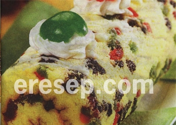 Fruit Mix Roll Cake