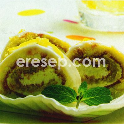 Cake Gulung Isi Krim Lemon