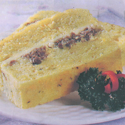 Cake Jagung Lapis Daging Keju Cake Jagung Lapis Daging Keju