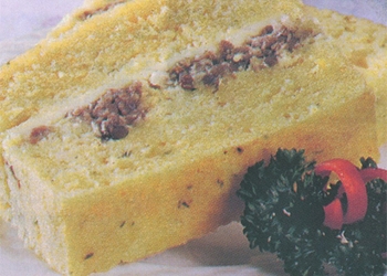 Cake Jagung Lapis Daging Keju