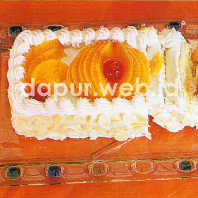 Cake Persik Krim Cake Persik Krim