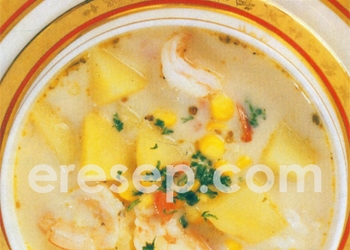 Chupe De Camarones (Chowder Udang) Peru