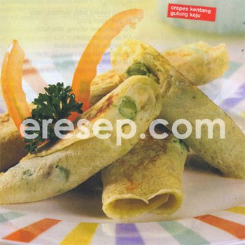 Crepes Kentang Gulung Keju