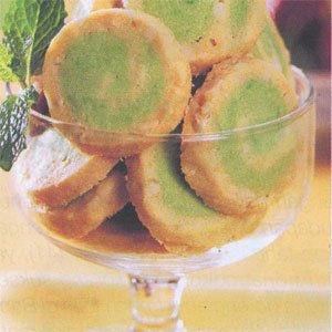 Kue Kering Gulung Kacang Pandan