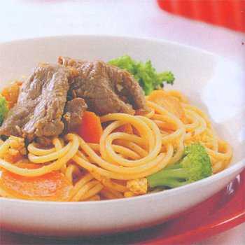 Spagheti Tumis Sukiyaki Bumbu Oriental