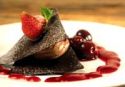 Chocolate Mousse Served With Cherry Stew Chocolate Mousse Served With Cherry Stew