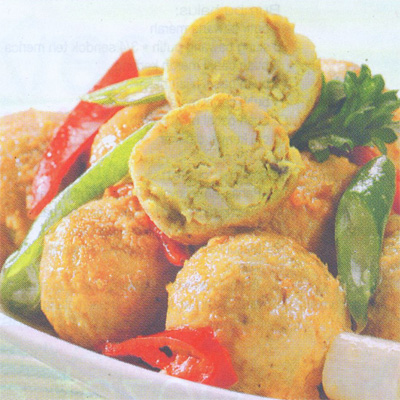 Tumis Bola-Bola Kari Tempe Tumis Bola-Bola Kari Tempe