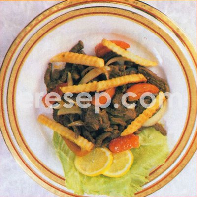 Lomo Saltado (Tumis Daging Sapi) Peru