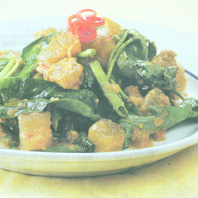 Tumis Kangkung Kikil Tumis Kangkung Kikil