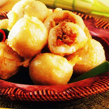 Ketan Goreng Isi Gulai Udang