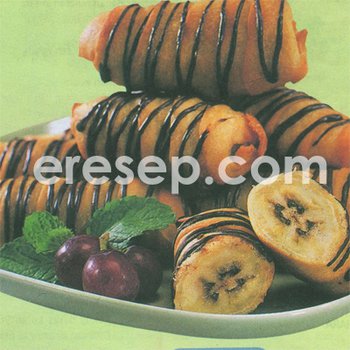 Pisang Molen Hias Cokelat