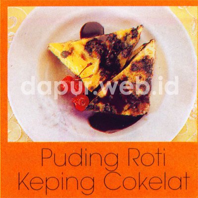 Puding Roti Keping Cokelat