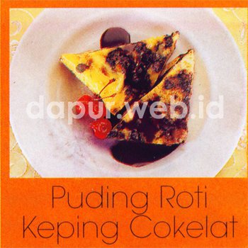 Puding Roti Keping Cokelat