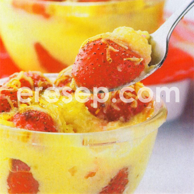 Puding Stroberi Panggang Puding Stroberi Panggang