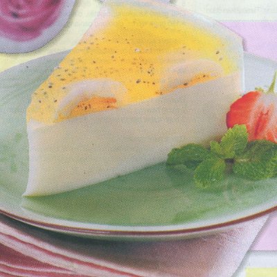 Puding Susu Leci Lapis Markisa