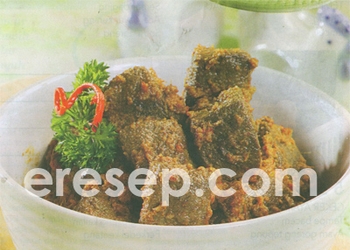 Rendang Hati Sapi Bumbu Lengkuas