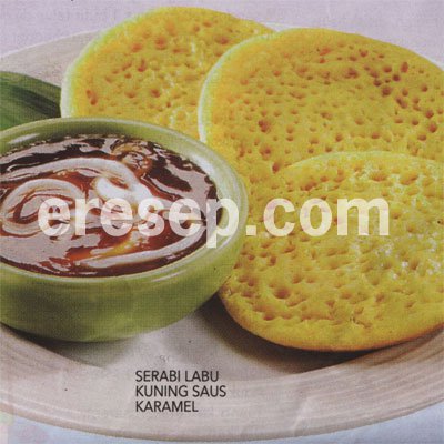 Serabi Labu Kuning Saus Karamel