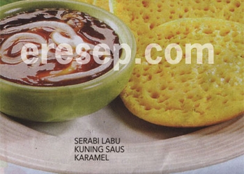 Serabi Labu Kuning Saus Karamel