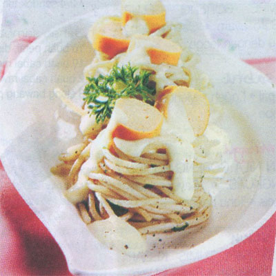Spageti Saus Sosis Keju Spageti Saus Sosis Keju