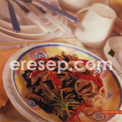 Tumis Daging Jamur Kuping Tumis Daging Jamur Kuping