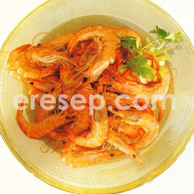 Udang Rebus Saus Bawang