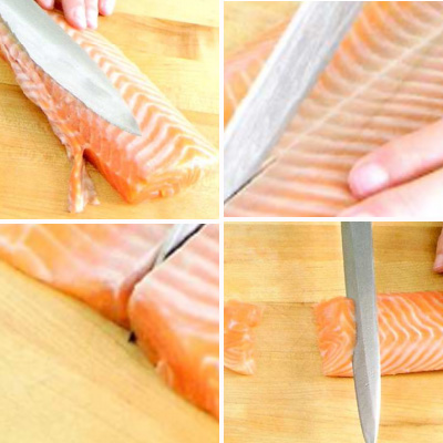 Cara memotong ikan untuk sashimi dan sushi